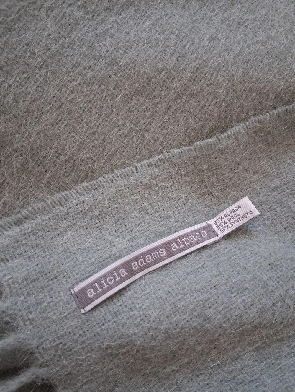 Alicia Adams Alpaca Throw In Sage Green